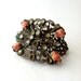 Rustic Cuff Bracelet, Mixed Metals with Pink Stones and Rhinestones, Antique Bracelet, Gift for Women, Cuff Bracelet, Vintage HipsterOOAK