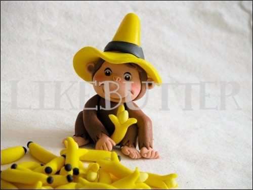 Edible Curious George Inspired Cake Topper Il_170x135