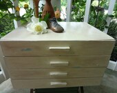 Recycled Wood Crate Storage Cabinet With Drawers for Crafts, Scrapbooking, Jewelry
