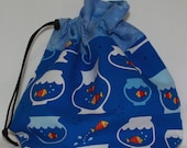 Goldfish sock project bag