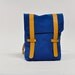 Backpack, in blue with orange leather, handmade by Frau Licht - Konstantin
