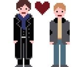 Sherlock Cross Stitch Pattern - Johnlock (PDF) INSTANT DOWNLOAD