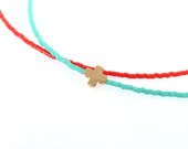 tiny cross bracelet, minimal bracelets,seed beads bracelets, friendship bracelets, set of 2
