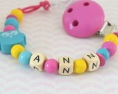 Pacifer holder, personalized pacifier holder, baby pacifier clip, baby gift, girl pacifier holder, soothie pacifier clip, baby gift