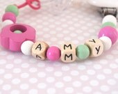 baby pacifier clip, beaded pacifier clip, pacifier holder, custom pacifier clip, baby boy pacifier clip, personalized pacifier clip