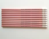 Pack of 10 Natural Wood Lacquered Pencils