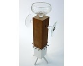 upcycled jewelry holder: vintage glass countertop jewelry hanger