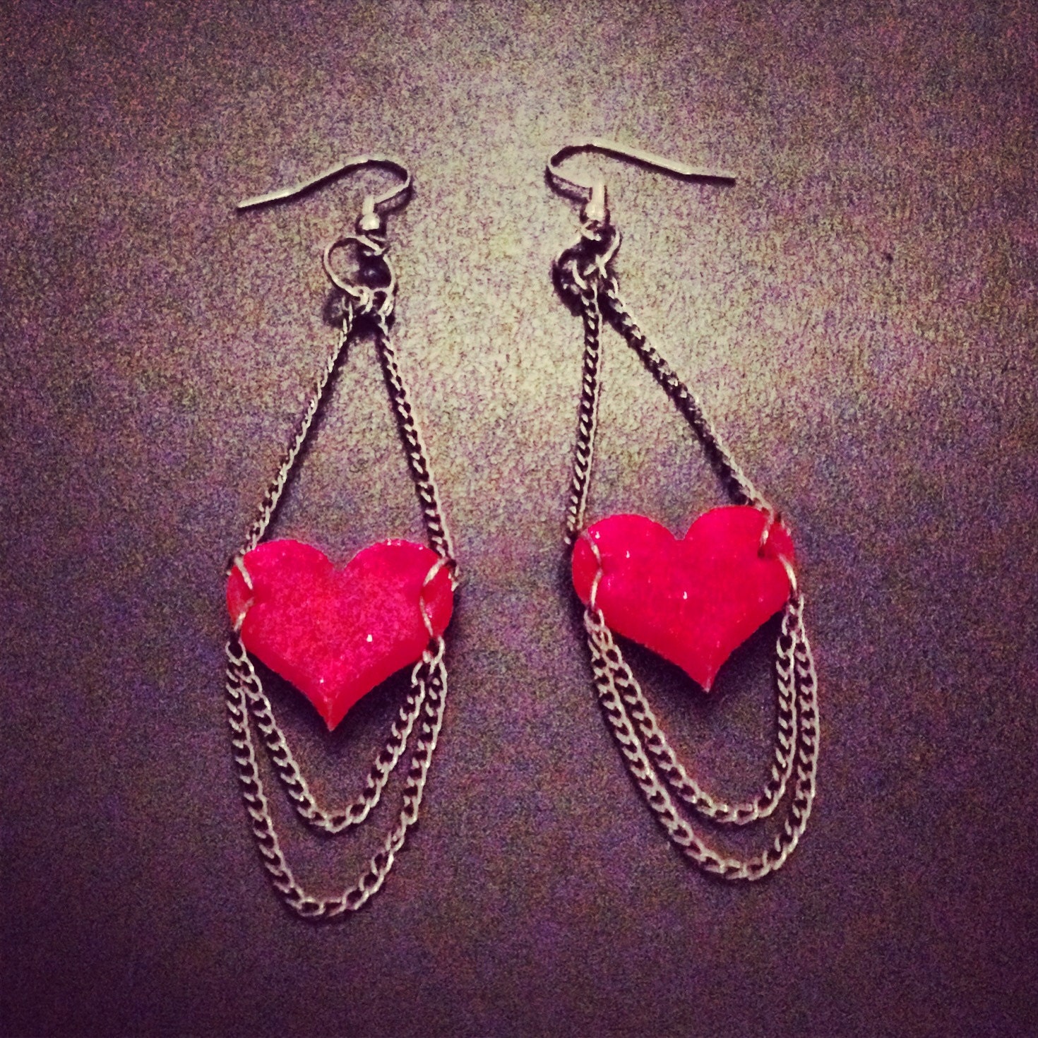 Chained to my Heart Earrings 
