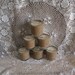 Votive candles, wedding candles, burlap