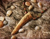Bindrune antler tip pendant