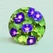 Photo Button Morning Glories & Psalm 63, Verse 1Magnet Or Pinback - Original Design- 2.25 Inch Round