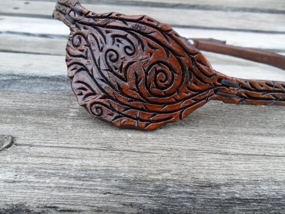 Custom Handmade Distressed Leather Eye Patch by WastelandOddities