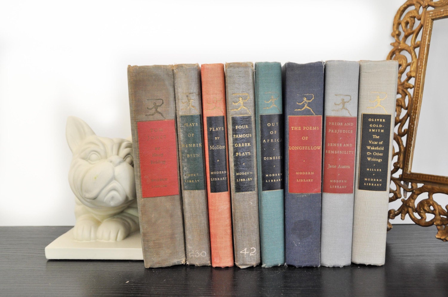 Set of The MODERN LIBRARY Books - 8 Vintage Decorative Books for Home Decor / Retro / Shelf Decor / Office Decor