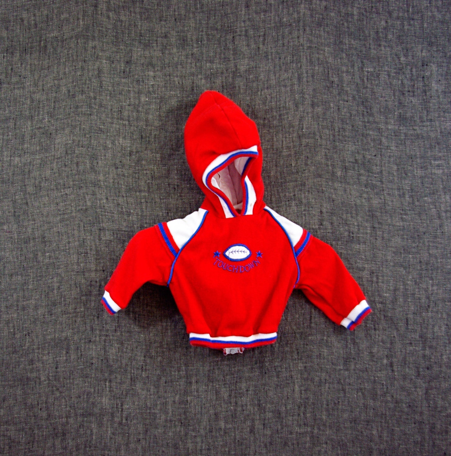 Vintage Baby Boy Touchdown Red Hoodie, size newborn