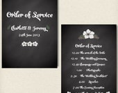 Rustic, Floral, Chalkboard, DIY Printable Wedding Order of Service/Ceremony Program