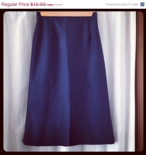 SPRING SALE Vintage Navy Blue Skirt Women's Size 2/4 Small