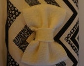 StinkNCute Diaper Wipe Case - Black and Cream Chevron Print