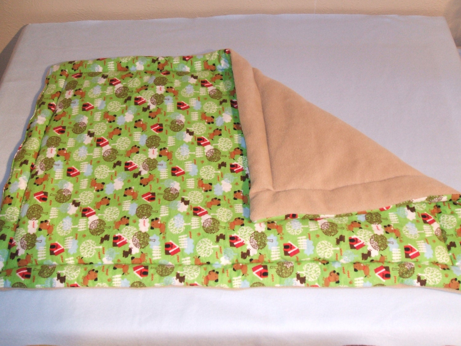 Large soft Dog bed Mat(also sized for crates) Rectangle shaped  Size:  25" W X 36"L  comes in assorted colors.