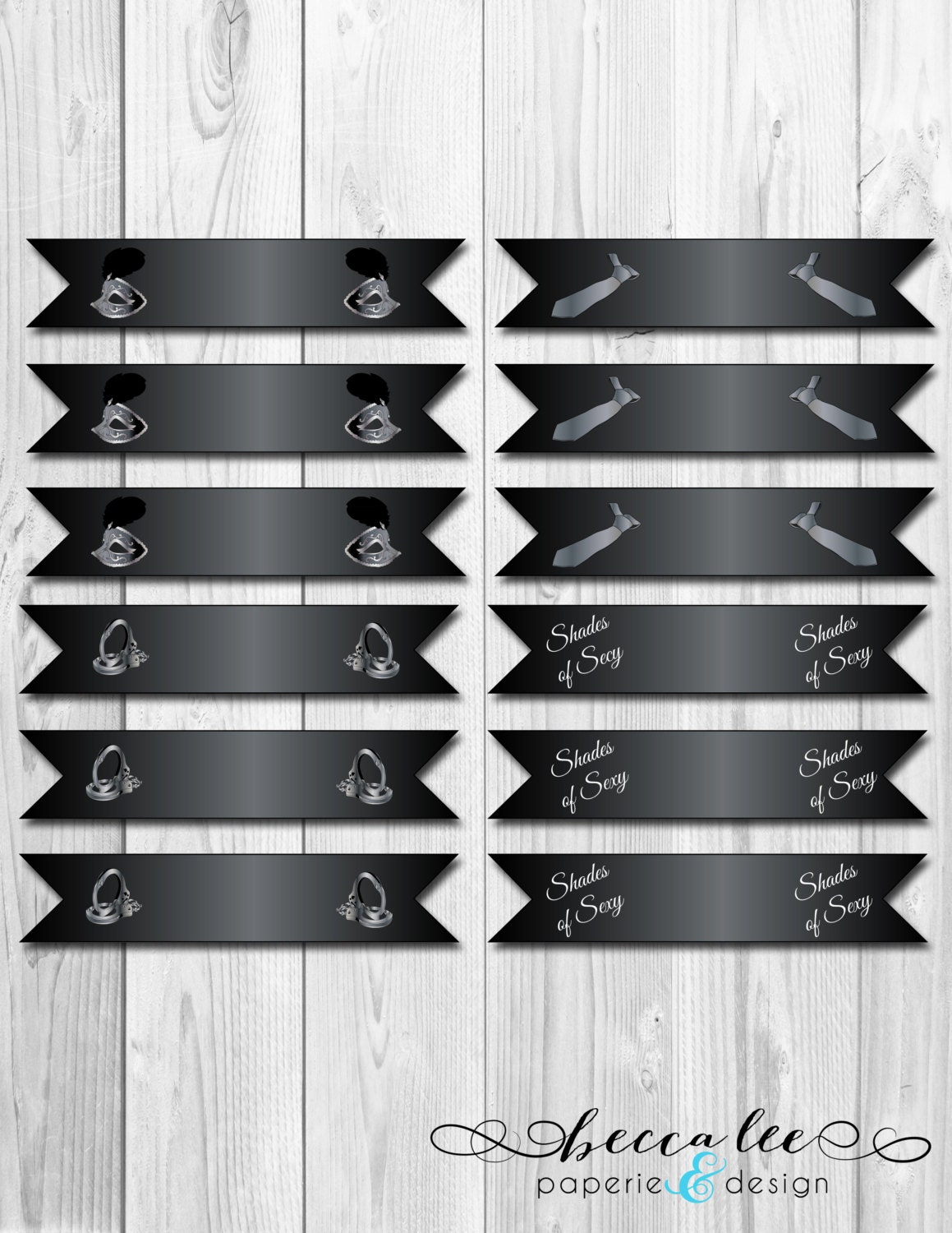 Drink/Straw Flags - Shades of Sexy - DIY - Printable Il_170x135