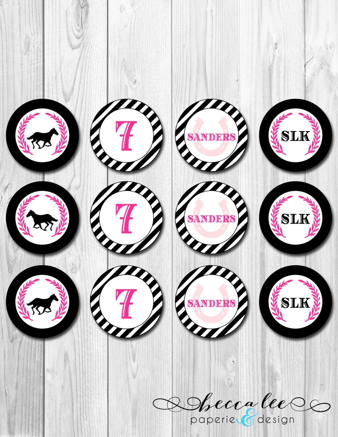 Cupcake Toppers - Derby Party - DIY - Printable Il_170x135
