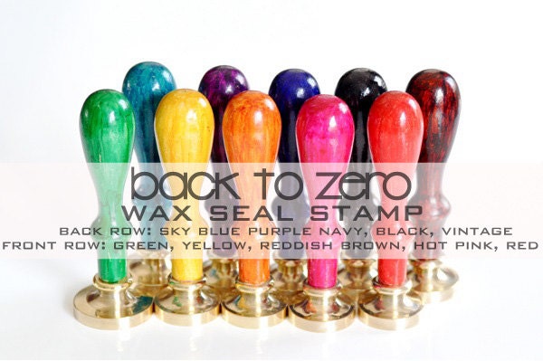 Design Your Own Gold Plated Wax Seal Stamp - 10 Colors Handle Available