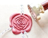Peony Camellia Gold Plated Wax Seal Stamp x 1