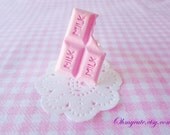 Strawberry Chocolate Bar Ring - Sweet Deco Decoden Cute Kawaii Handmade Miniature Sweet Jewelry