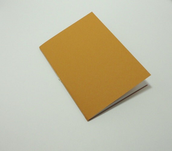 Recycled 5 x 7 Blank Notebook Journal Sewn Spine - Safety Orange Il_570xn