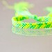 Green and Yellow Neon Asymmetrical Chevron Adjustable Friendship Bracelet