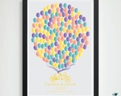 Signature Wedding Guest Book  Alternative// Tandem Bike Guest Book Art Print / Bridal / Unique Wedding Guestbook Gift // 20x30 175 Guest