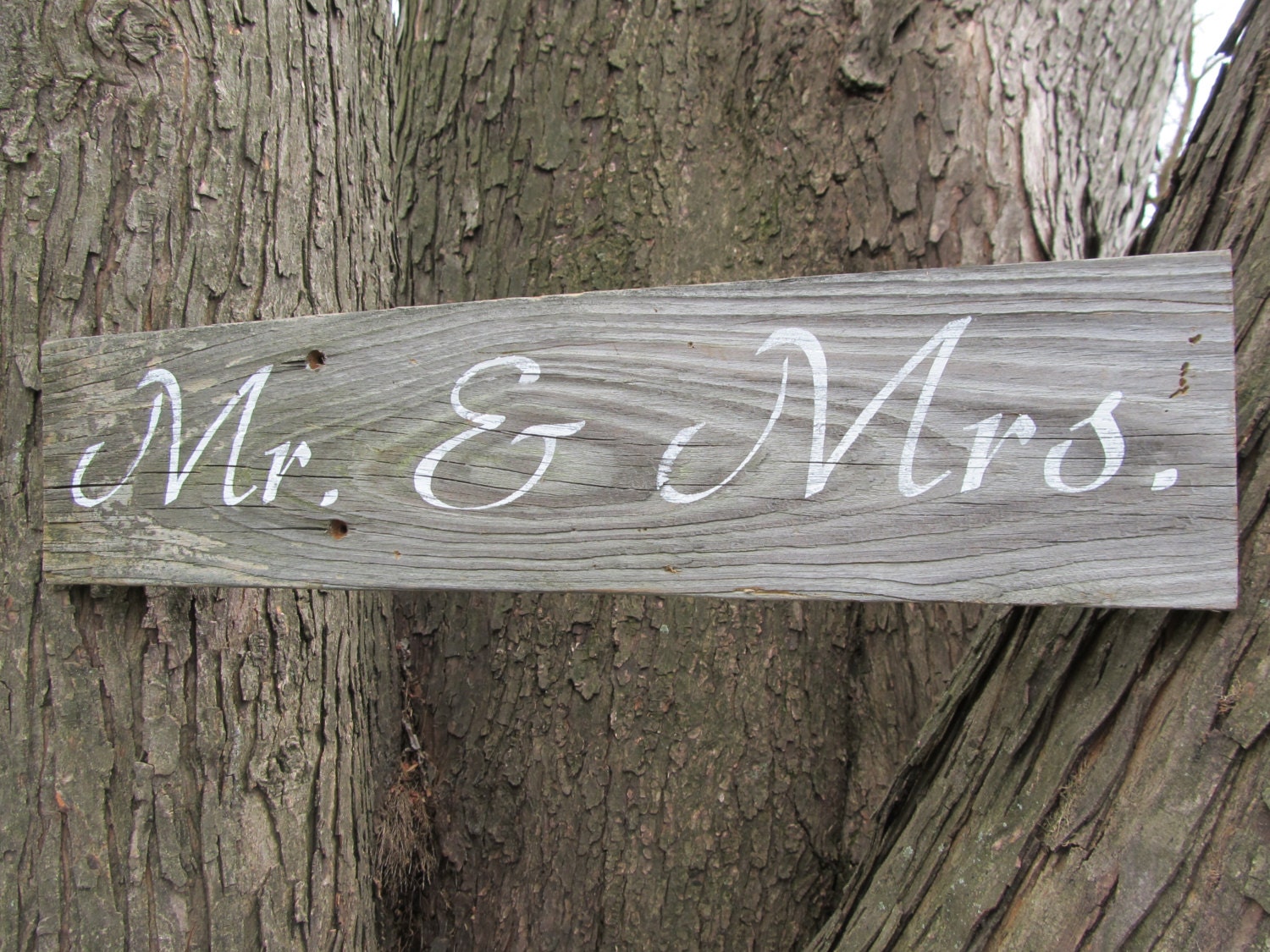 Mr. & Mrs. Rustic wedding sign    made from reclaimed wood