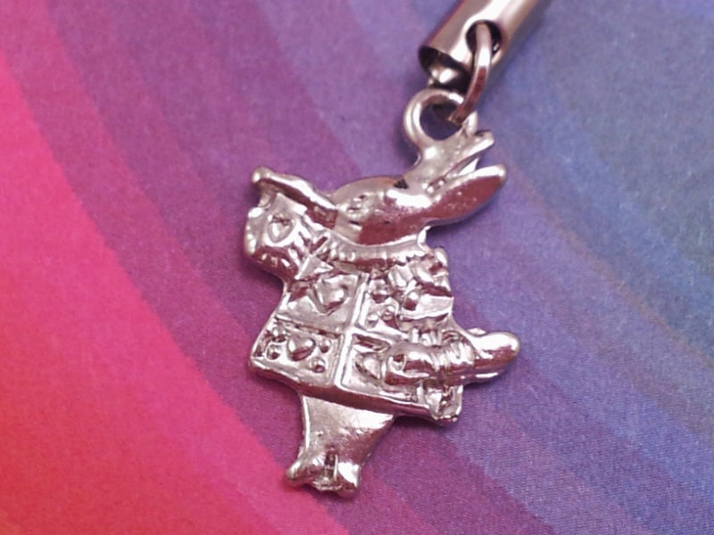 The White Rabbit Cell Phone Charm - Alice in Wonderland