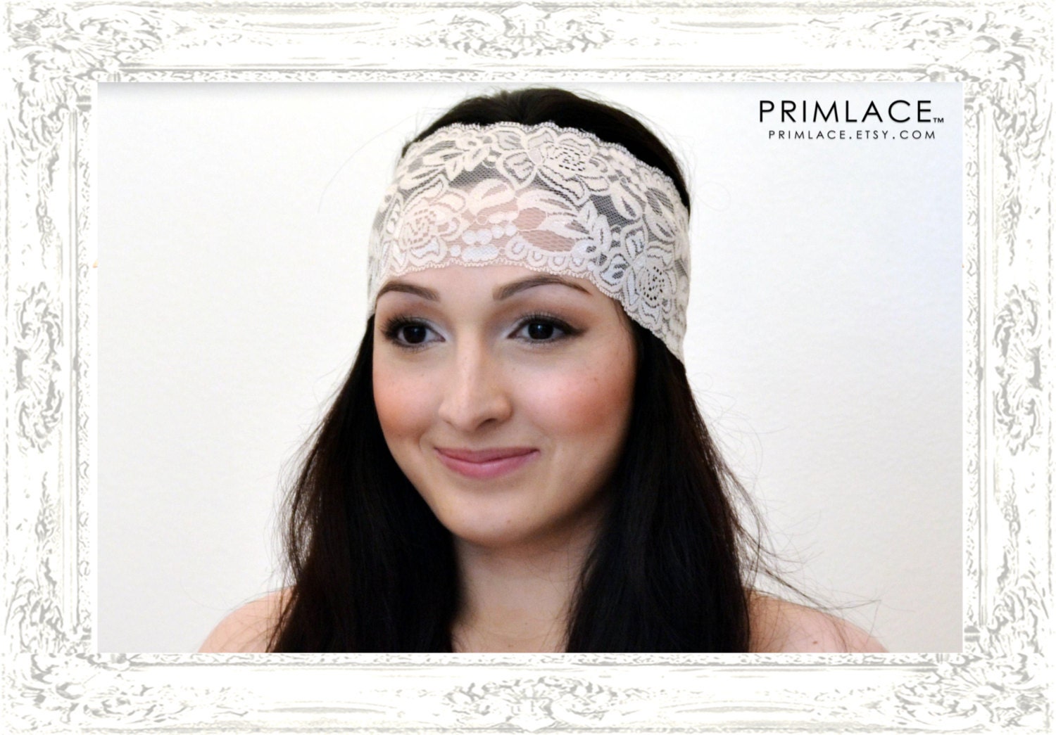 Cream Lace Headband, Cream Headband, Classic Style Headband, Glamorous Cream Headband, Bohemain Chic Headband, Spring Summer Headband