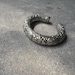 Tribal Silver Bangle - Double Happiness Symbol - Tribal Jewelry