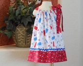 Toddler Girl Pillowcase Dress FREE SHIPPING: To All US Destinations 4th of July Memorial Day 3 mo 6 mo 9 mo 12 mo 18 mo 24 mo 2T  3T  4T