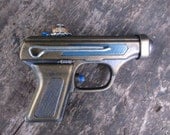 Steampunk Bioshock Gun Bronze & Silver Metallic with Blue Highlights, 4.25", Cosplay, Ray Gun, Halloween Costume, LARP