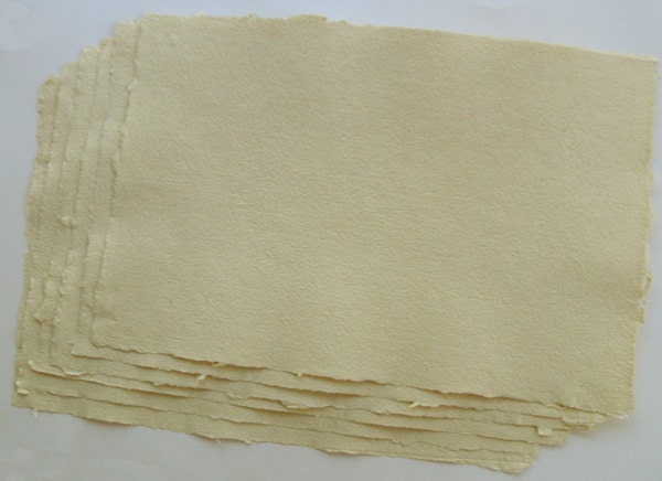 Hand Made Yellow Cotton Paper 11 x 17