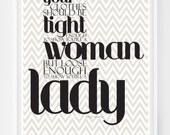 Show You're A Lady - Typography Poster - Marilyn Monroe - A4 / 11.7 x 8.3 inches