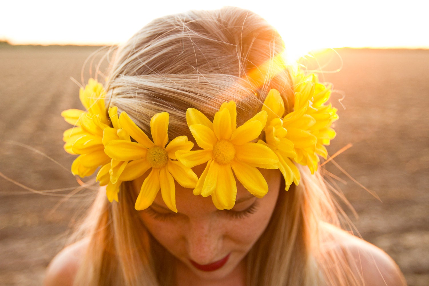 Yellow Daisy Flower Crown