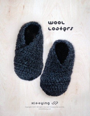 Wool Baby Loafers Crochet PATTERN, SYMBOL DIAGRAM (pdf)