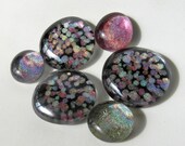 SET OF SIX Holographic Polka Dot Magnets