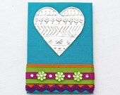 Metal Heart, Refrigerator Art Magnet, ACEO
