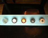Jewelry hanger with vintage style knobs for Jewelry, Scarves, keys, Race Medals and accessories