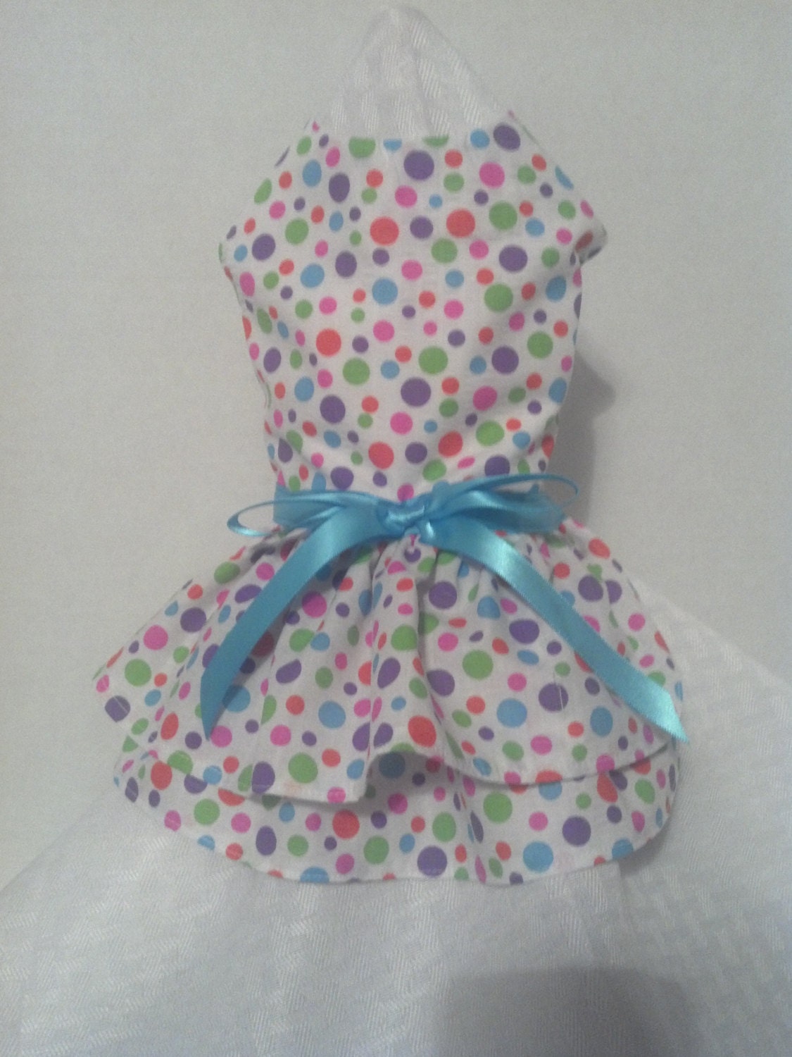 Dog dress, Multi Color Dots