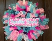 Deco Mesh Wreath Spring Wreath Summer Wreath Front Door Decor Beach Themed