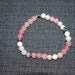 Clearance Yoga MALA BRACELET Prayer Beads / Rose Quartz and Tourminalated Quartz Gems / Fashion, Healing, Gifts