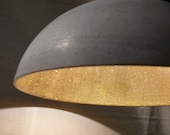 concrete lamp, Martha 35, xtra-light, gold inlay