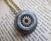 Bolt Necklace with Swarovski crystal on 26" chain