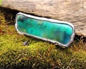 Turquoise romantic RING, Adjustable Ring, Handmade Art Jewelry, statement ring, spring, green, rustic, moss