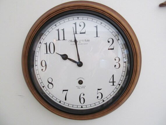 Items similar to Vintage Sterling & Noble Round Wall Clock on Etsy